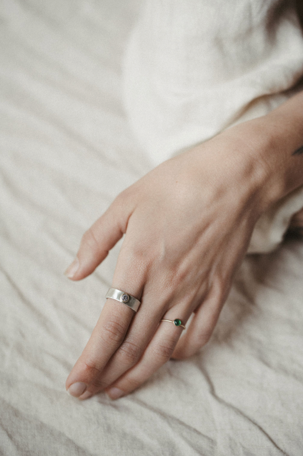 JLovestrand Studio Tsavorite Garnet Ring
