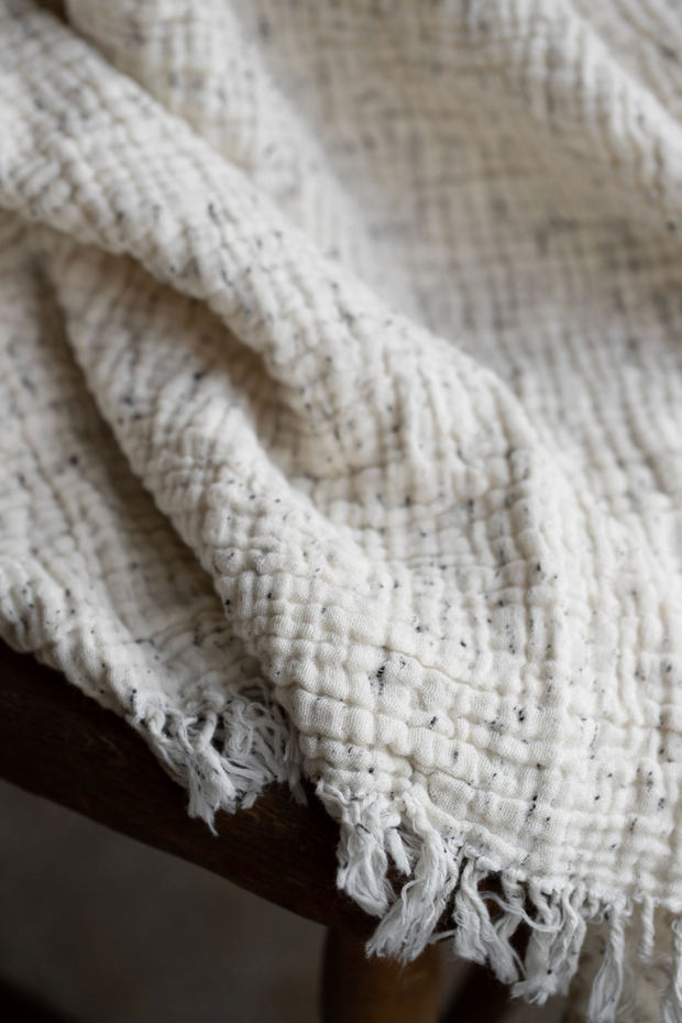 Pure Cotton Speckle Throw