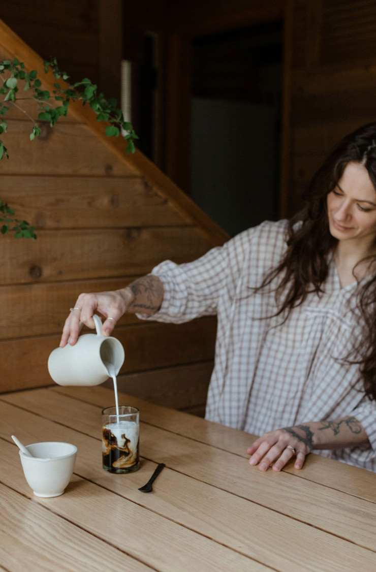 Ceramic Sugar Well + Spoon