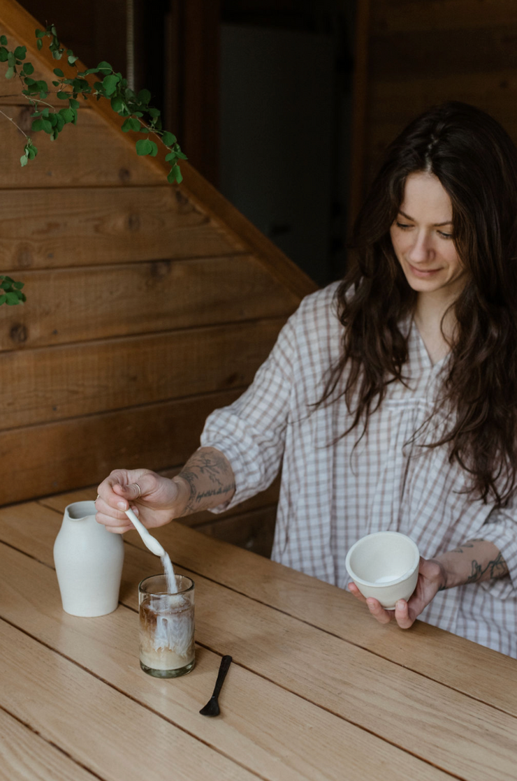 Ceramic Sugar Well + Spoon