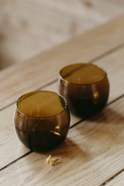 Amber Stemless Glass