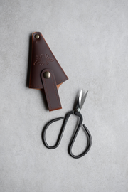 Scissors in Leather Pouch