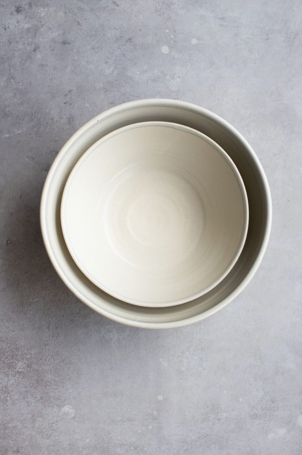 Blue Stripe Nesting Bowl Set