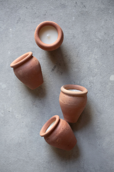Handmade Terracotta candles - Vishal Box of 4