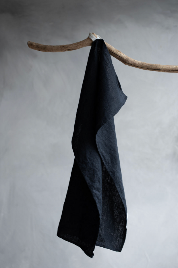 Linen Kitchen Towel - Black