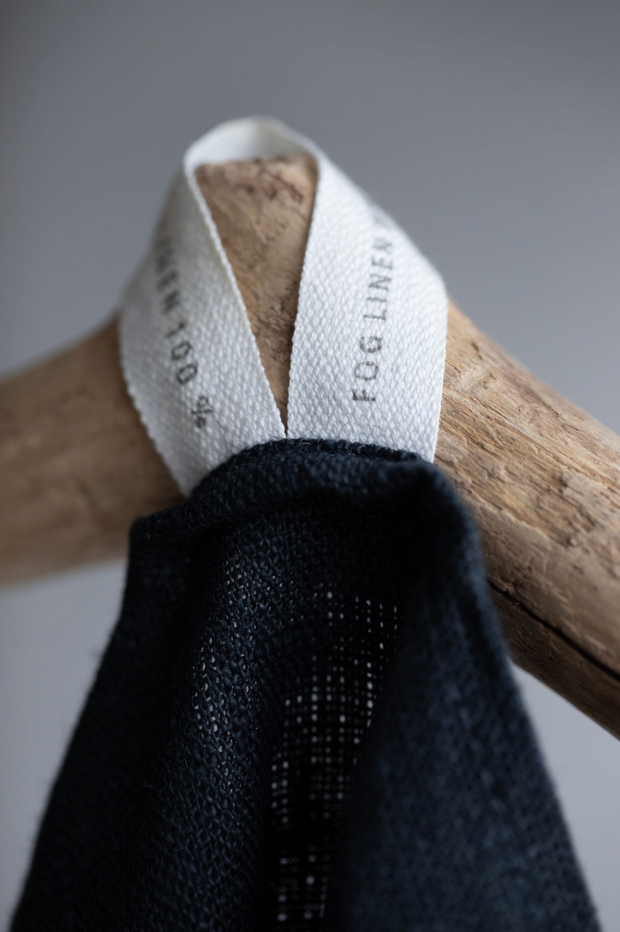 Linen Kitchen Towel - Black