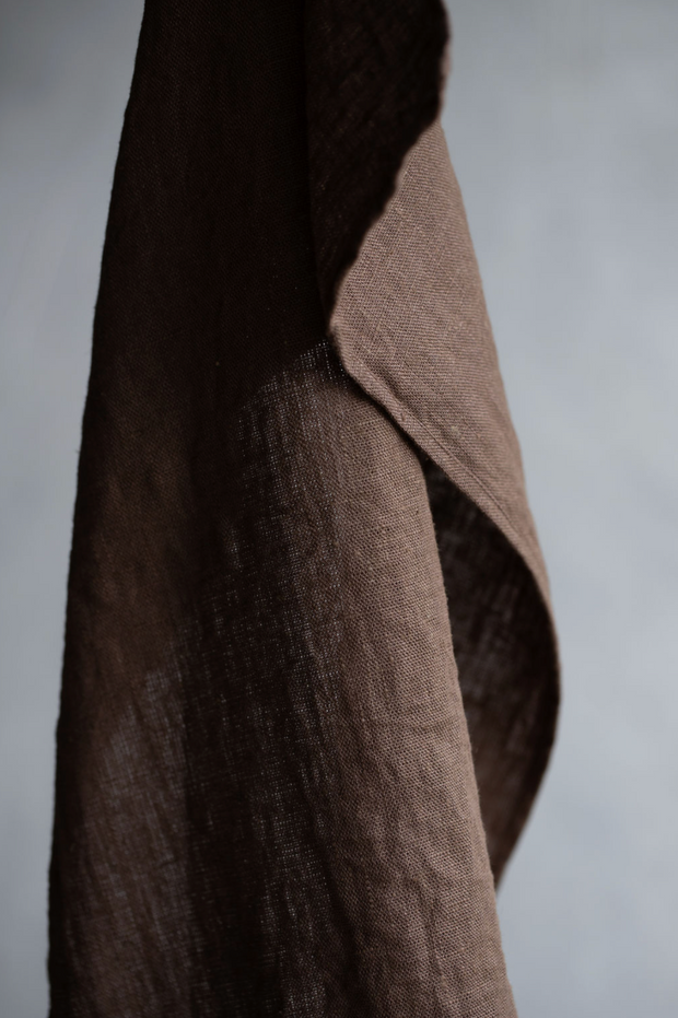Linen Kitchen Towel - Brown