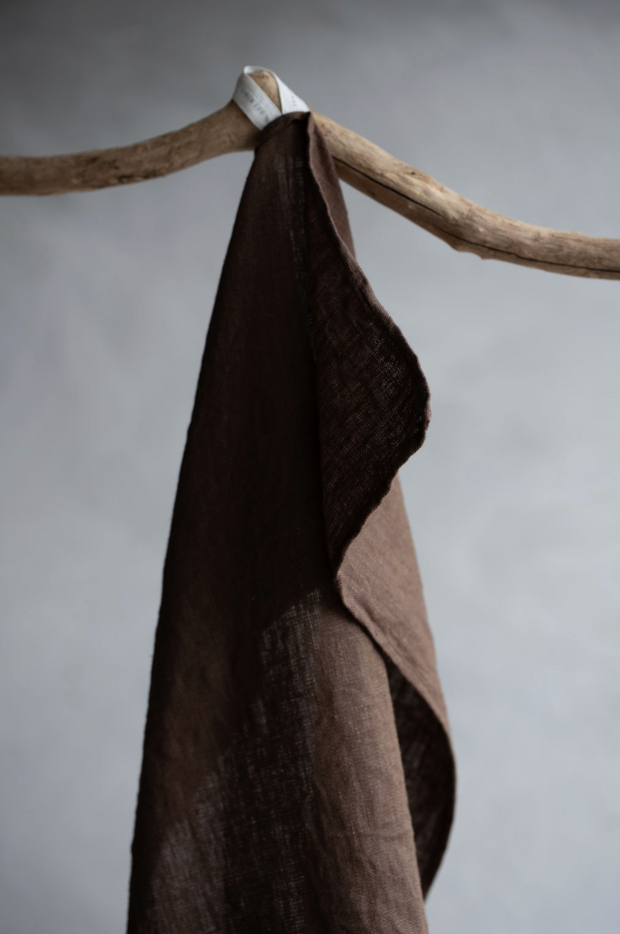 Linen Kitchen Towel - Brown