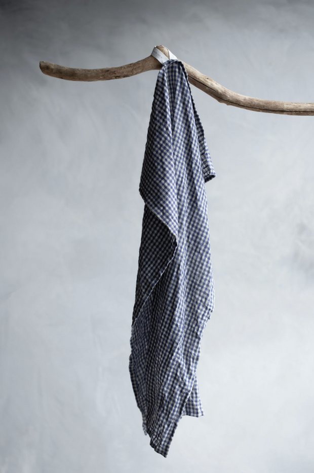 Linen Kitchen Towel - Small Check