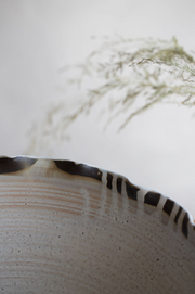 Scalloped Serving Bowl - Matte Grey