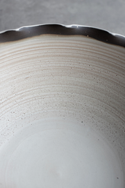 Scalloped Serving Bowl - Matte Grey