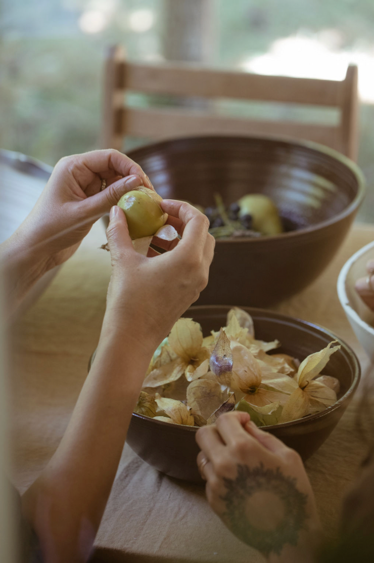 Stripe Nesting Bowl Set - Bark