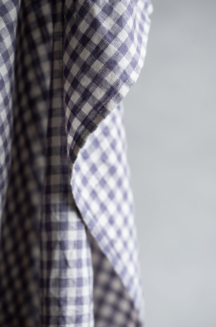 Linen Kitchen Towel - Large Check