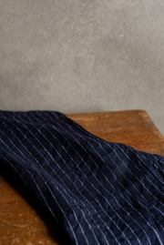 Linen Kitchen Towel - Navy Pinstripe
