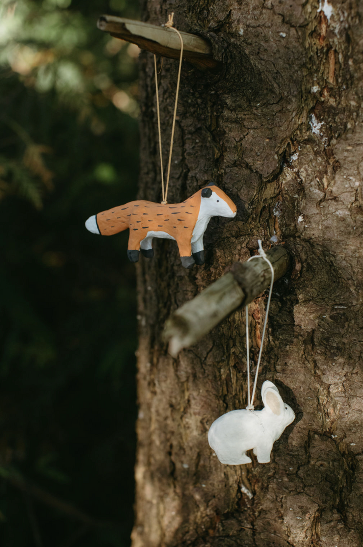 Paper Mache Rabbit Ornament