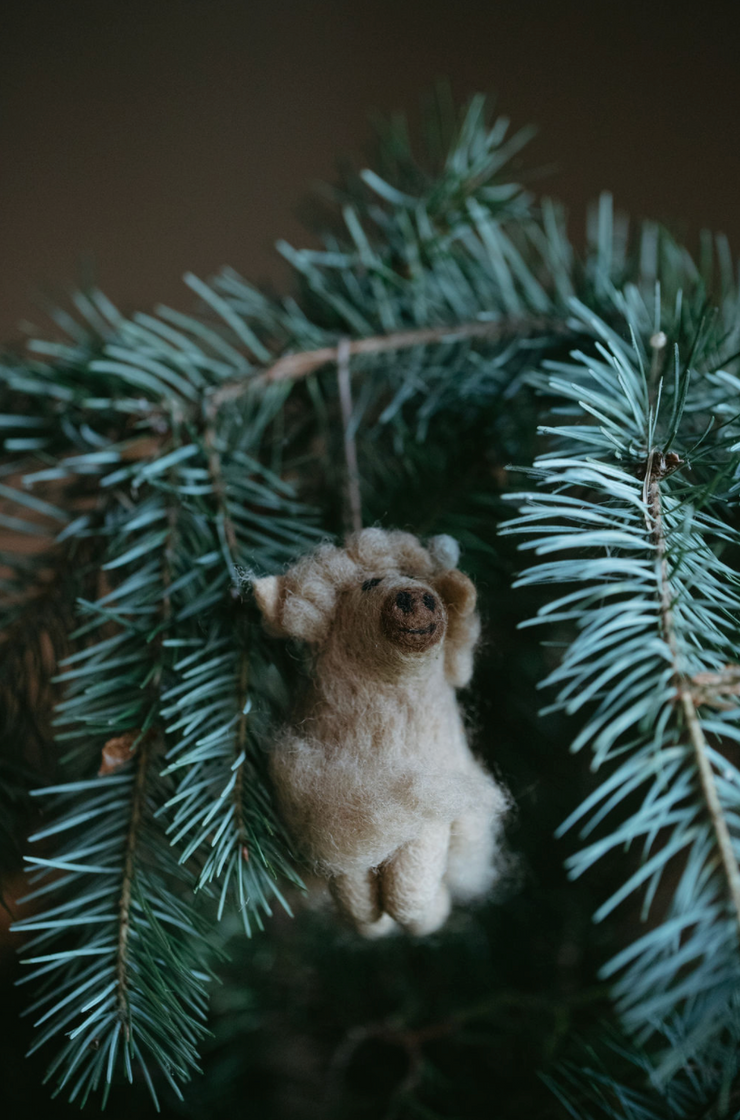 Felt Highland Cow Ornament