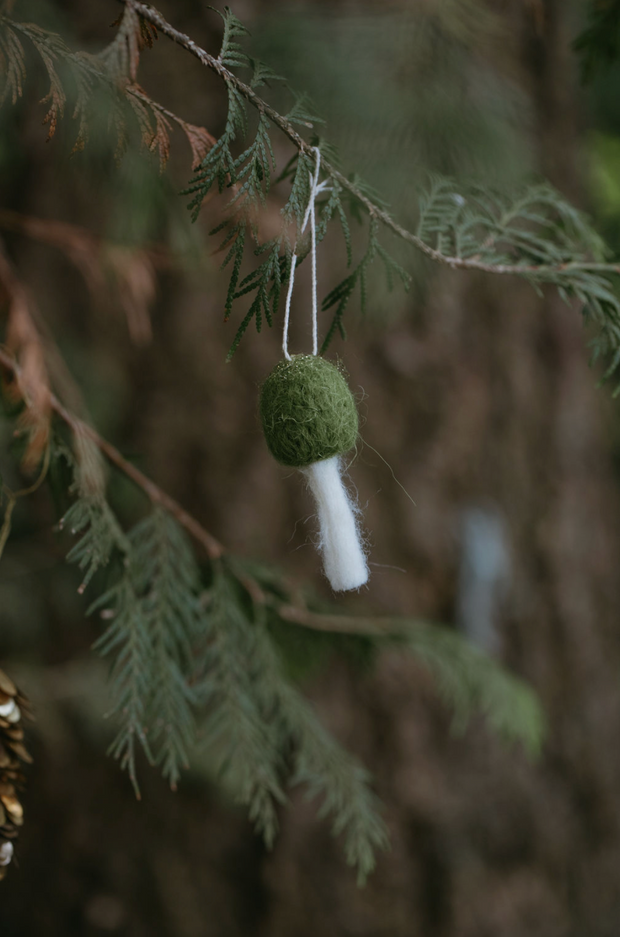 Felt Mushroom Ornament Set of 4
