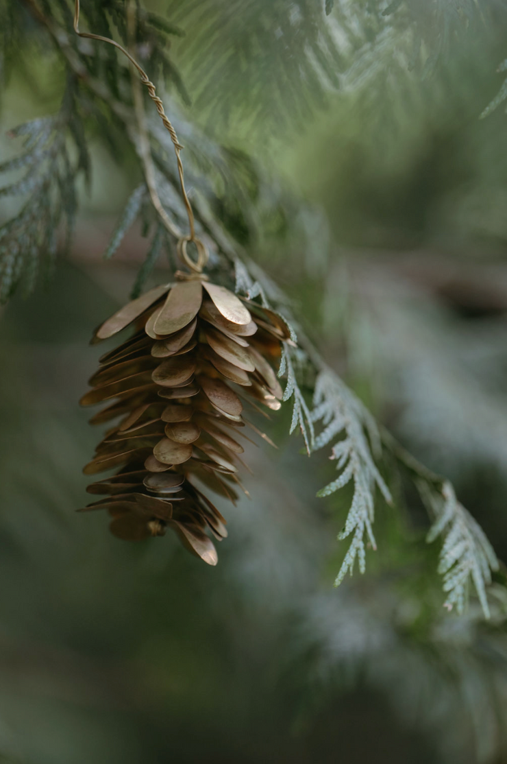 Brass Pinecone Ornament