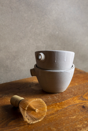 Spouted Matcha Prep Bowl - Matte Grey
