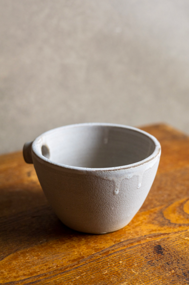 Spouted Matcha Prep Bowl - Matte Grey