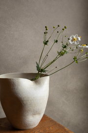 Rumpled Vase - Sand Hakame