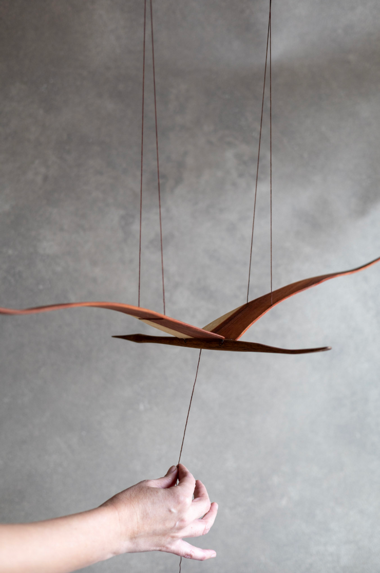 Handmade Wooden Bird Mobile