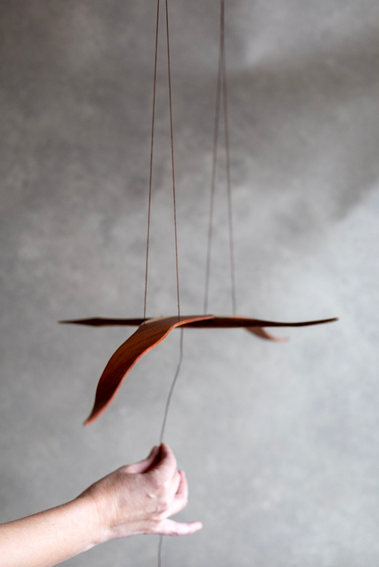 Handmade Wooden Bird Mobile