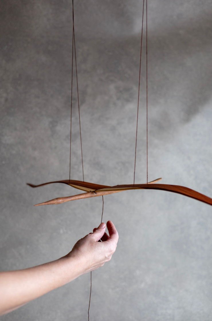 Handmade Wooden Bird Mobile