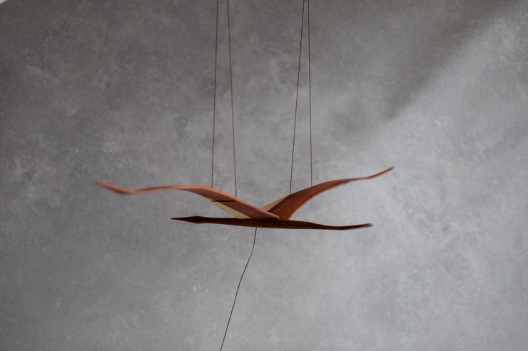 Handmade Wooden Bird Mobile