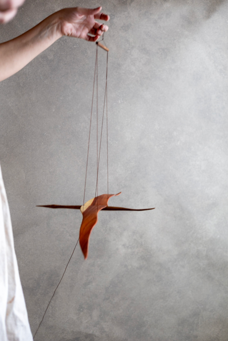 Handmade Wooden Bird Mobile