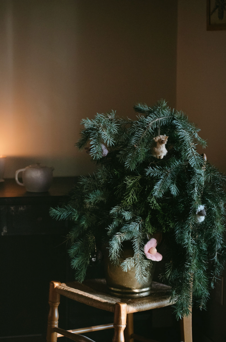 Felt Highland Cow Ornament