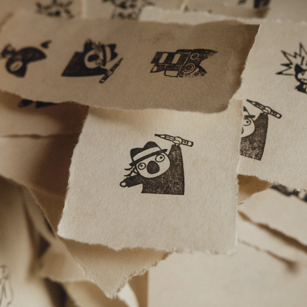 Happy Artist Rubber Stamp