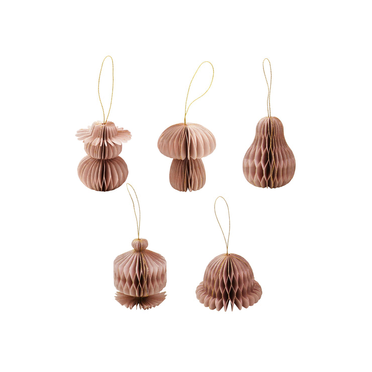 Holiday Ornaments 5 Pack - Recycled Paper