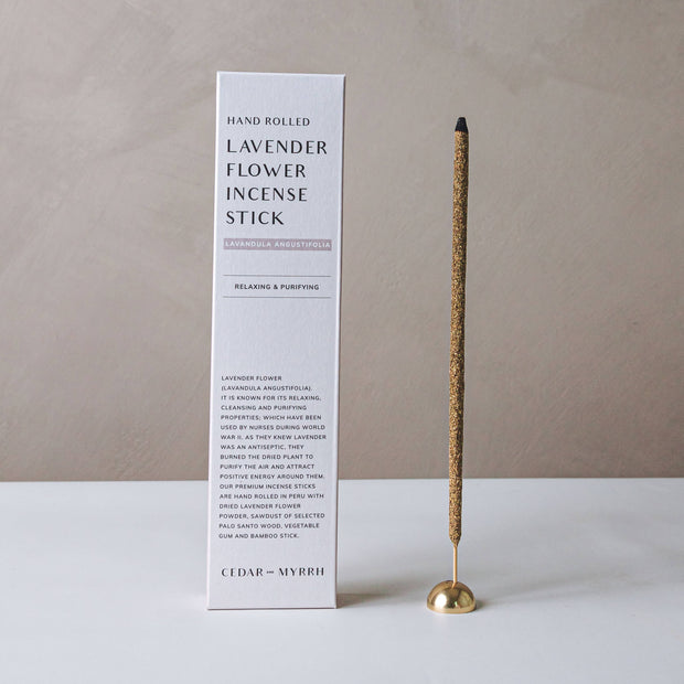 Hand Rolled Lavender Flower Incense Stick