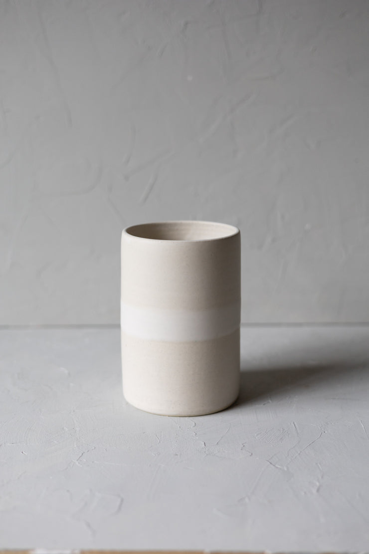 Ceramic Utensil Holder-Sand Stripe