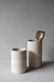 Ceramic Utensil Holder-Sand Stripe