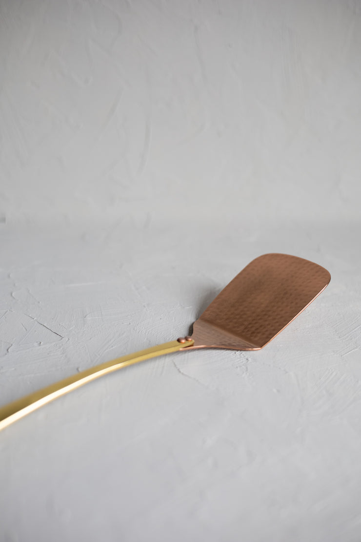 Hammered Copper + Gold Spatula