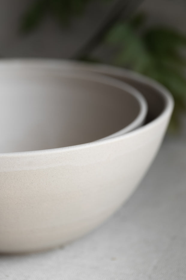 Serving Bowl - Sand Stripe