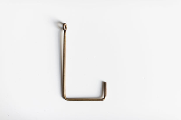 Single Wall Hook Brass