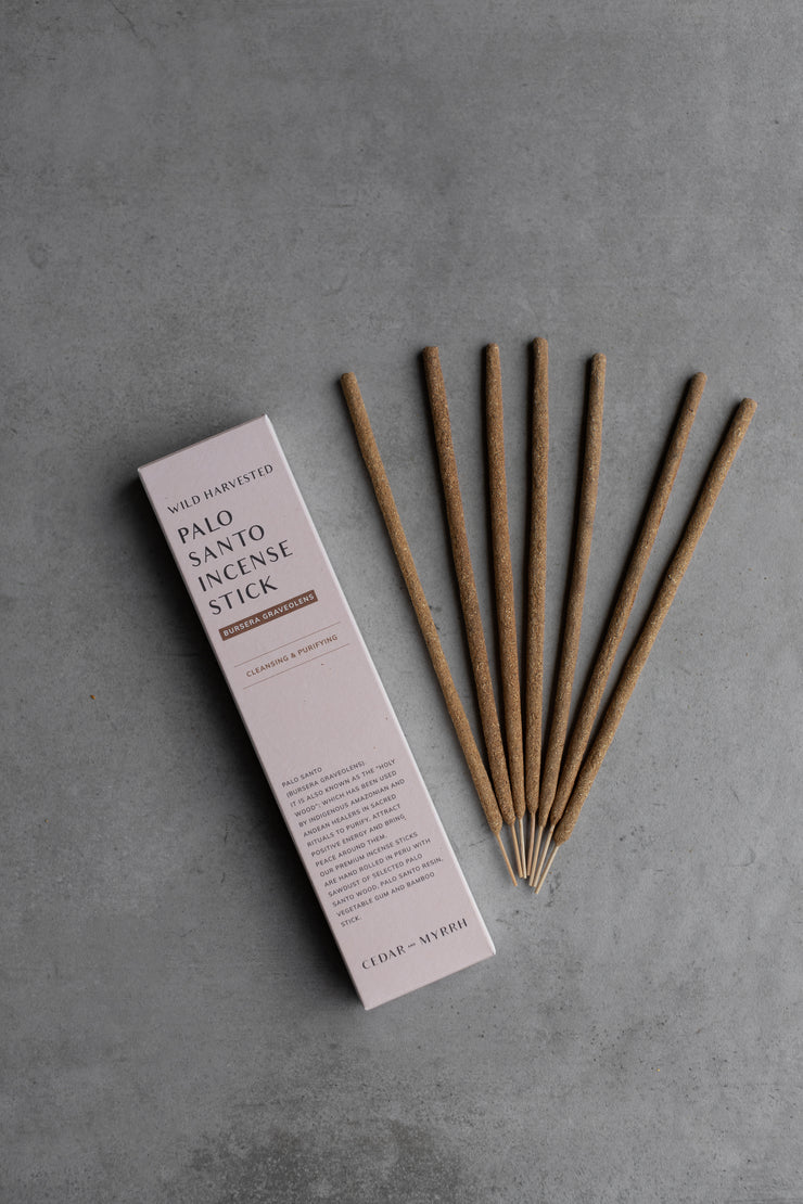 Palo Santo Incense Sticks: Sacred Fragrance – CEDAR AND MYRRH