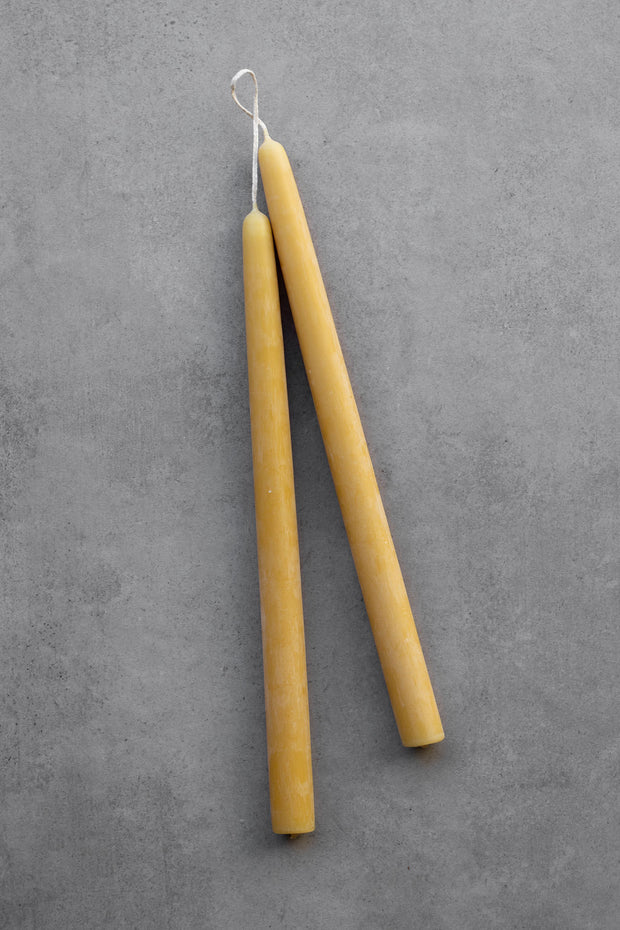 Dipped Beeswax Taper Candles