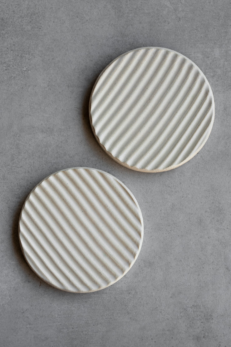 Ridged Ceramic Coaster