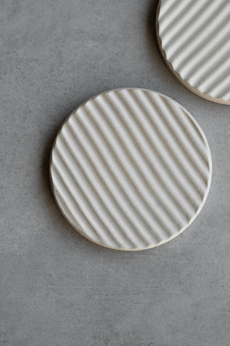 Ridged Ceramic Coaster