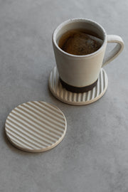 Ridged Ceramic Coaster