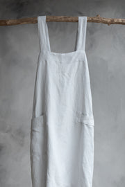 Notary Linen Apron - Chalk