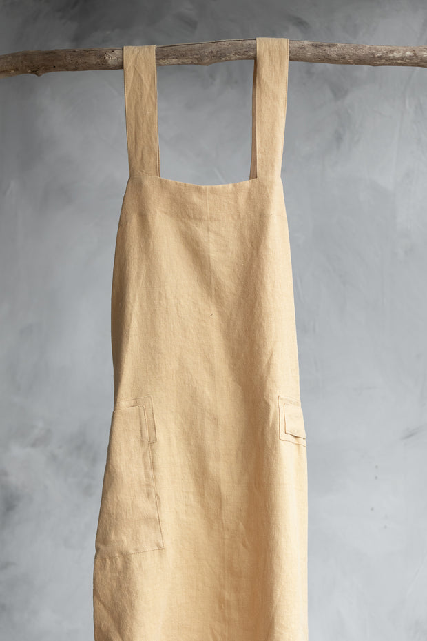 Notary Linen Apron - Sand