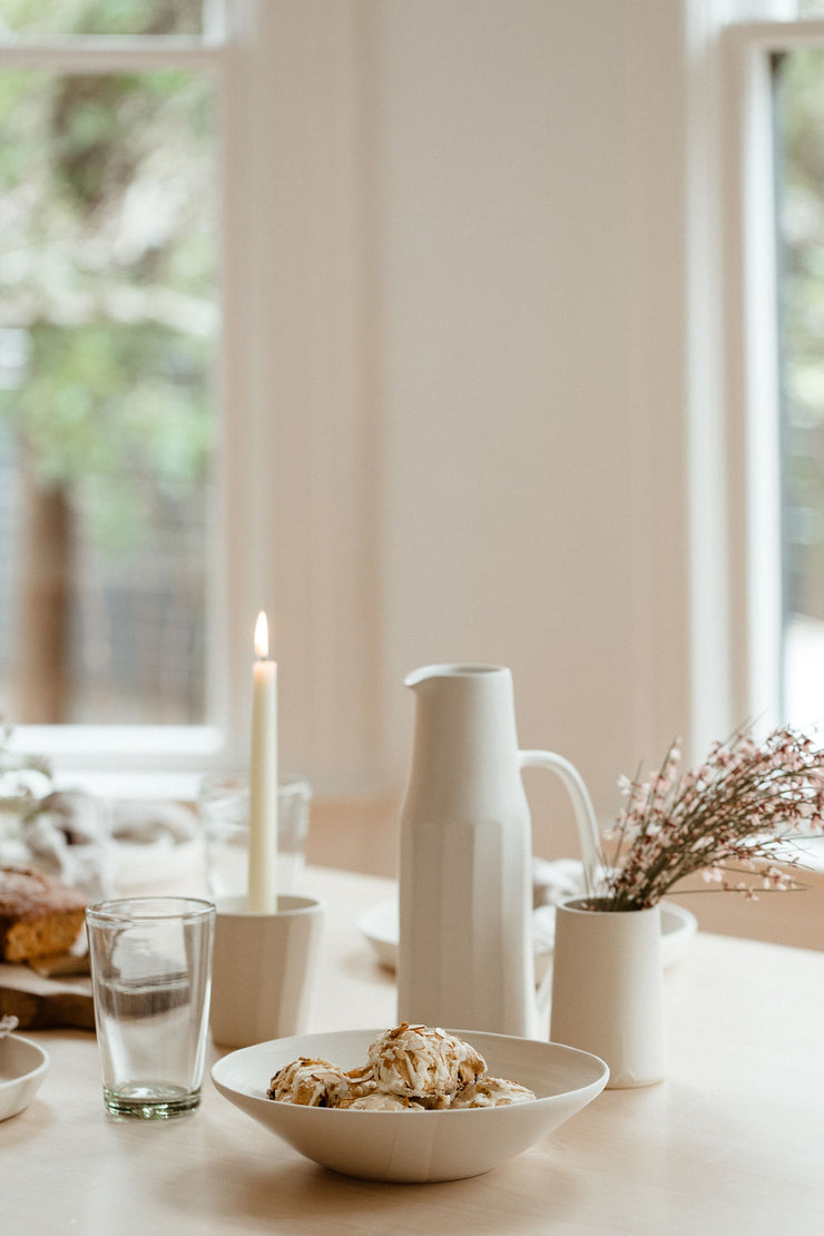 Faceted Pitcher- Sand