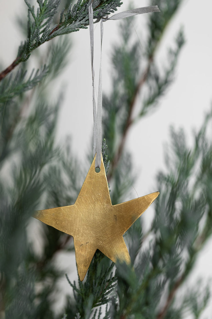 Delicate Brass Star Ornament