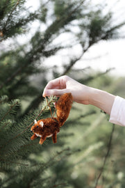 Squirrel Bottle Brush Ornament