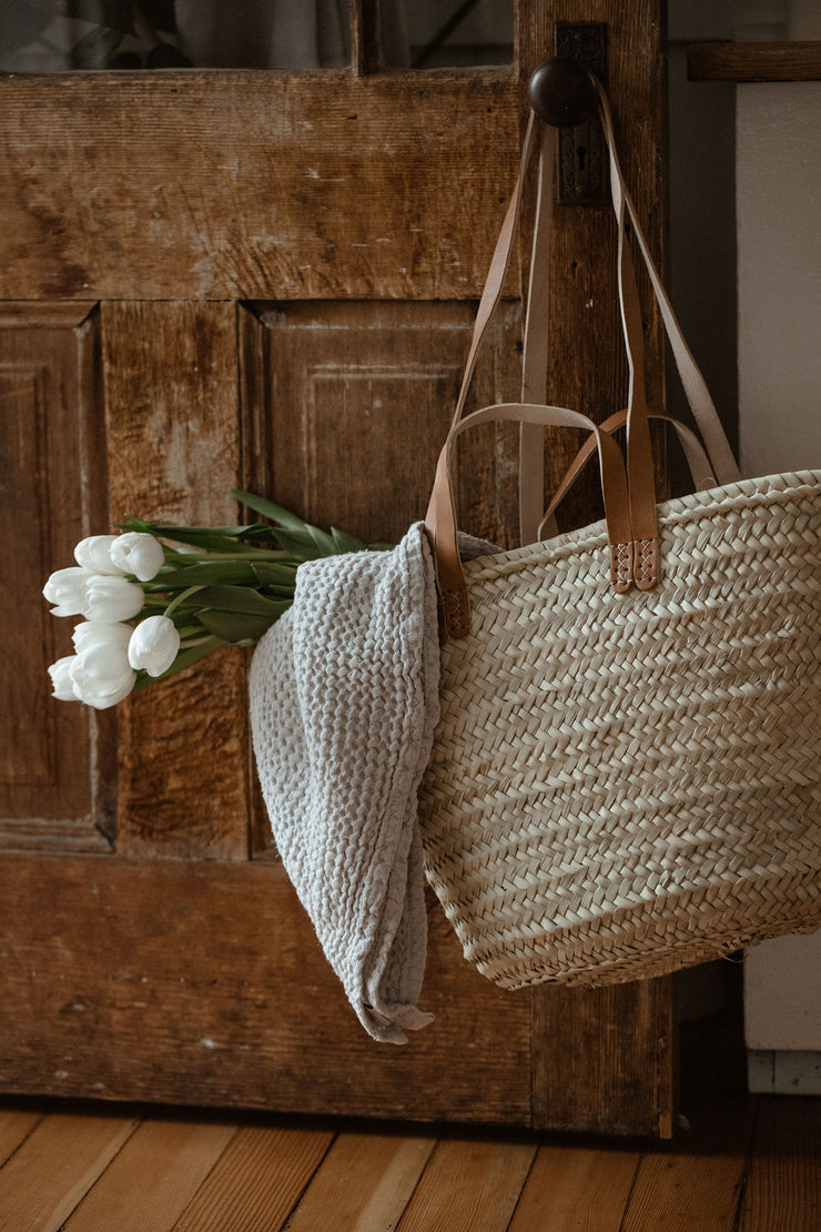 Straw Bag French Basket French Market Basket Beach Bag 